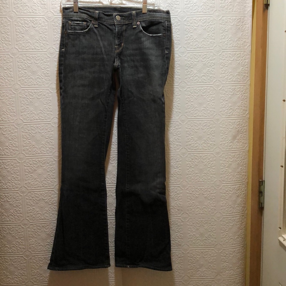 Citizens of Humanity Low Waist Flair Black Jeans